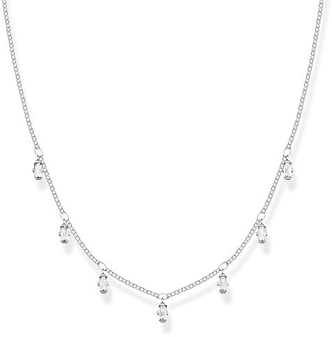 Thomas Sabo Damen Kette Collier Baguette-Form 925 Sterling Silber KE1903-051-14-L40v