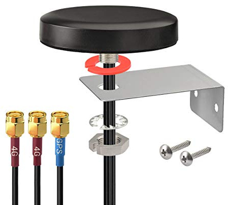 Bingfu 4G LTE MIMO Cellular GPS Fixed Bracket Wall Mount Antenna for 4G LTE GPS Cradlepoint IBR900 IBR1700 Sierra Wireless Airlink MG90 MP70 GX450 RV50 RV50X Industrial Gateway Modem Mobile Router
