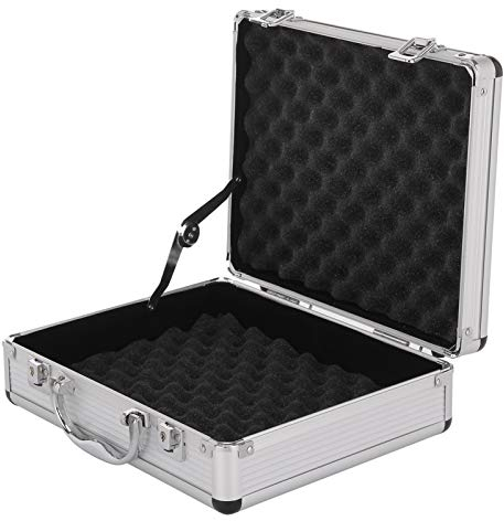 Youyijia Silver Aluminium Case for Measurement Instruments, 280x230x90mm, Portable, Lockable, Protective Foam Insert