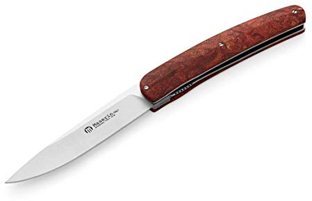 Maserin Unisex – Erwachsene Gourmet Red Burl Taschenmesser, Rot, 22 cm