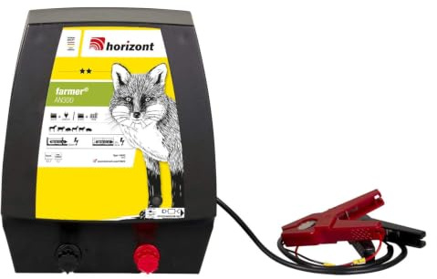 horizont Weidezaungerät 12V, farmer AN300 Weidezaungerät 230V, 4,2 Joule, 11800 Volt, kombi Weidezaungerät, für Netzstrom, Batterie, Akku, ideal für ruhige Weidetiere -Allrounder