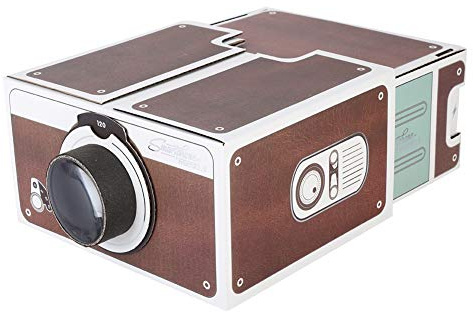 Projecteur en Carton, Mini Projecteur Portable Bricolage, Projecteur de Téléphone Intelligent, Projecteur de Jouet Intelligent pour Enfants, Facile à Utiliser, Agrandit L'écran du Téléphone 8 Fois