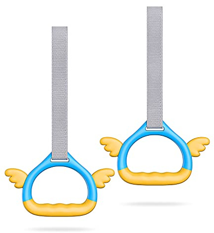 OLYSPM Turnringe Kinder Ringe Turnen Gymnastikringe,Turnen für Fitness mit Hochfeste Nylon Gurtbänder,Entwickelt für Kinder und Jugendliche