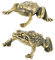 FOMIYES Copper Frogs Money Toad Statue - Brass Frog Figurine Lucky Wealth Decorations 2pcs Chinese Tea Pet Collectible for Cash Register Office House Warming Coin Toad