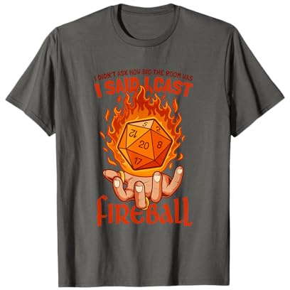 Lustiger Feuerball-Zauberer Witz Magier Zauberer Hexenmeister Lustiges RPG T-Shirt
