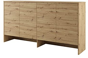 MEBLINI Hängeschrank für Horizontal Schrankbett Bed Concept - Wandschrank mit Ablagen und Fächern - Wandregal - BC-11 für 90x200 Horizontal - Artisan Eiche
