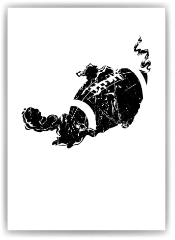 Tigerlino® American Football Poster Football Fan Geschenkidee Football Bild (DIN A3 ohne Rahmen)