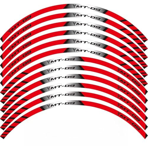 ROANNY Felgenband Motorradreifen Reflektierende Streifen Aufkleber Felgenaufkleber Für Yamaha Tracer 700 900 850 MT07 MT09 MT-07 MT-09 (Color : 15)