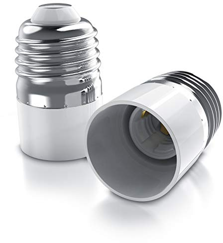 CSL - 2 x Lampensockel E27 Fassung auf E14 Sockel Adapter - Konverter - Lampenfassung Lampensockeladapter für LED Halogen Energiesparlampen