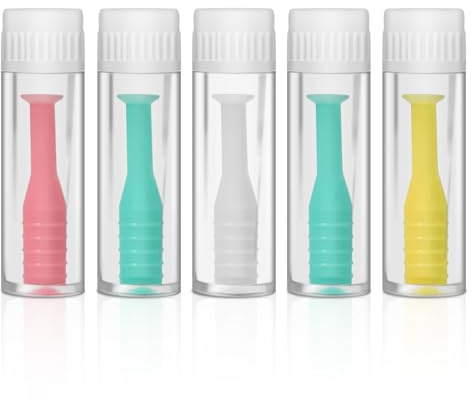 UpaClaire Strumento di rimozione lenti a contatto in silicone 5 pezzi per lenti RGP e sclerali – Ventose con pestello