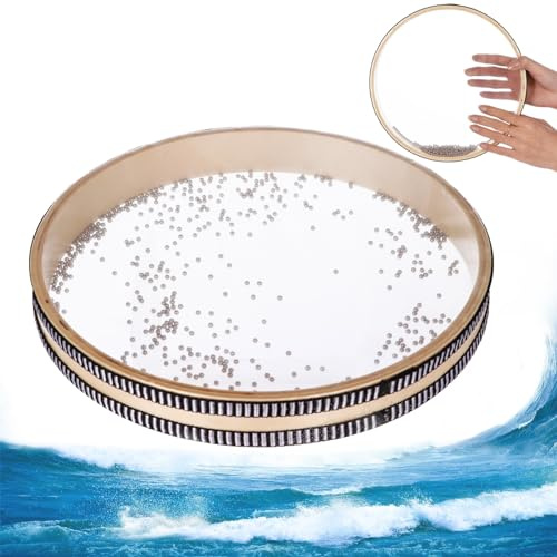 25.4 cm Ocean Drum - Sea Wave Drum Ocean Sound Drum Natural Sound Musikinstrument Musical Sound Healing Instrument für Entspannung Meditation Achtsamkeit Yoga