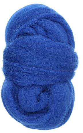 QUARKZMAN Aguja Fieltro Lana, 1.76oz Natural Fibra Lana Mecha Hilo Lana Fieltro Suministros para Aguja Fieltro Hilo Bricolaje Manualidades, Zafiro Azul