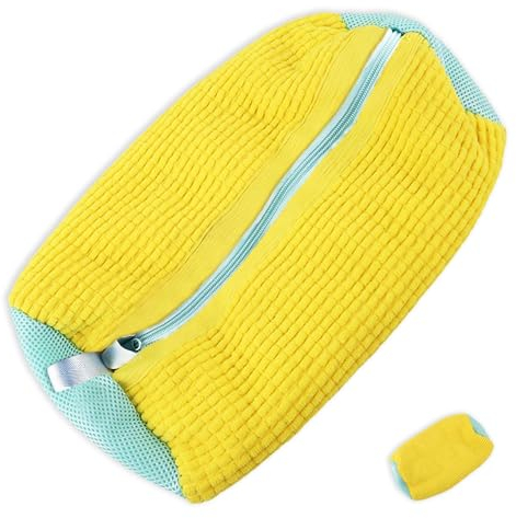LEWBDF Schuhwaschbeutel Waschmaschine Waschbeutel Schuhe Schuhbeutel Waschmaschine Schuhsack Wiederverwendbar Reißverschluss Plüsch Schuhwaschbeutel für Turnschuhe,Tennisschuhe