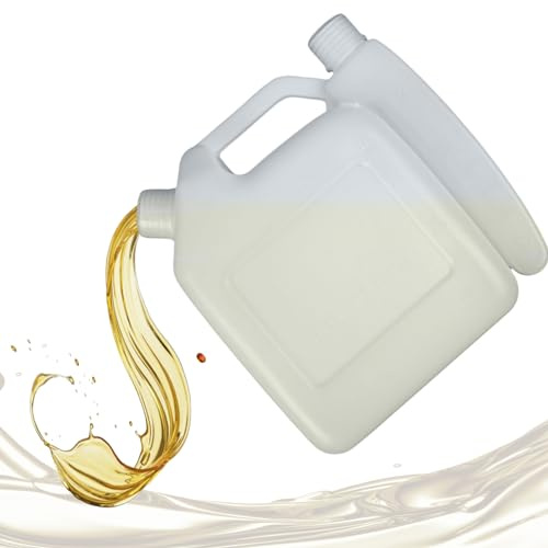 4L Large Capacity Chainsaw Gas Can 25:1/50:1/40:1/20:1 Sturdy 1 Gallon Gas Can 2 Cycle Oil Measuring Cup 2 Stroke Oil Mixing Fuel Tank for Strimmer Cutter Trimmer