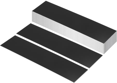 PATIKIL 8x2 Blank Name Plates, 30 Pack Custom Engraved Name Plate Rectangle Laser Engraving Blanks for Personalized Nameplates Office Door DIY Painting Supplies, Black, White