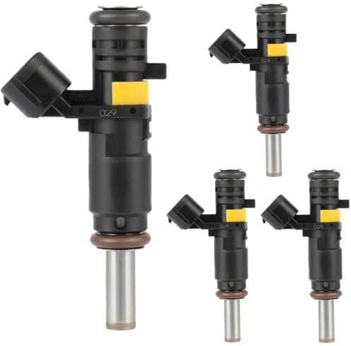 TOTMOX Auto-Einspritzdüsen-Ersatz, 4-teilig, 2-polig, Einspritzventil-Injektor, kompatibel mit Mini Cooper 1,6 l 2007–2009 2011–2015, 13537528176
