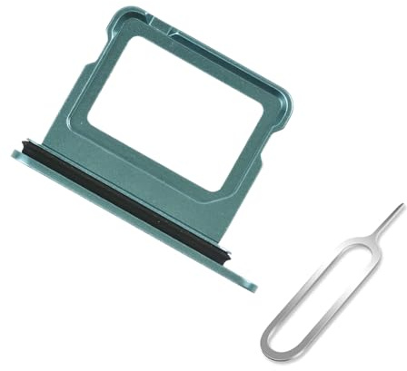 Cemobile Plateau de remplacement pour carte SIM pour iPhone 16 et iPhone 16 Plus (version SIM unique) avec anneau d'étanchéité en caoutchouc étanche et broche d'éjection ouverte (bleu sarcelle)