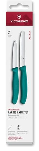 Victorinox Swiss Classic 2 Piece Set with Serrated and Straight Edge Paring Knives - Green