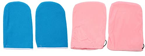 OATIPHO Paraffinwachshandschuhe zu Hause für Salon und Paraffinbehandlung 2 Stück Leichte Polyester Handschutz Handschuhe zur Aktivierung Des Gewebes Zufälliger Stil für Handpflege