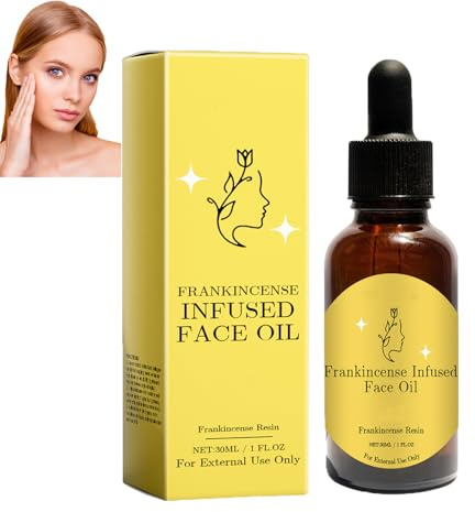 Olio di resina di incenso per il viso, olio di incenso anti-invecchiamento con jojoba, idrata, leviga linee sottili e rughe, lenisce e idrata la pelle per un aspetto giovane e ringiovanente (1pcs)
