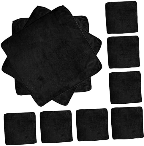 Kichvoe 12 Piezas Paños Microfibra Absorbentes para Limpieza y Lavado de Coches Reutilizables Toallas Suaves para Negro
