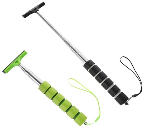 FUNOMOCYA 2 piezas Limpiaparabrisas Telescópico para Espejo Retrovisor Herramienta Multiusos para Limpieza de Ventanas y Parabrisas de Coche Diseño Duradero y Fácil de Usar Colores Negro y