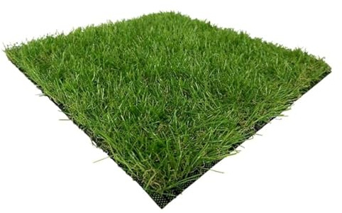 LSSHQ Kunstrasenteppich Wetterfest Rollrasen Grasmatte Outdoor Kunstrasen Matte in Grün Wetterfest, Dauerhaftes Selbstentwässerungssystem Täuschend Echter(3x5ft)
