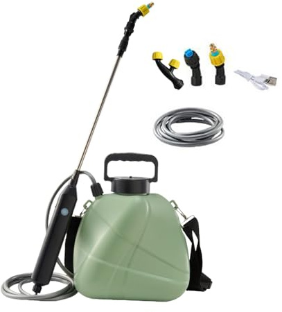 Pulverizador a pilas | Herbicida para césped de 4,5 L, pulverizador de jardín con boquilla ajustable para ventanas, plantas, coche, invernadero, terraza, césped
