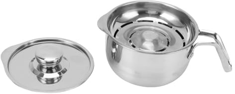Tomotato Eitrenner Becher aus 304 Edelstahl mit Deckel, praktisches Küchenutensil zum Trennen von Eiweiß und Eigelb, ergonomischer Seitengriff für einfache Handhabung, ideal für Ko (Stil 1)
