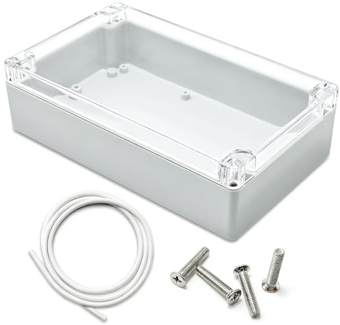 Yonality scatola di derivazione 200x120x56mm, scatola di collegamento elettronica ip65 impermeabile con coperchio trasparente, custodia elettronica scatole di alimentazione scatola elettrica