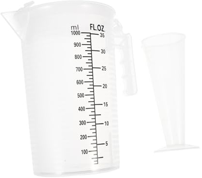 TOPPERFUN 2 Pezzi Bicchieri Misuratori Trasparenti in Tazze Graduati con Scala Chiara per Cucina e Dolci Misurini per Liquidi e Ingredienti Solidi Resistenti e Facili da Leggere
