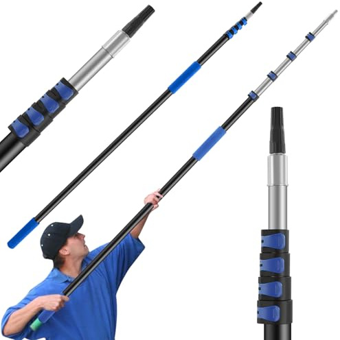 Telescopic Extension Pole, 6-24ft Multi-Purpose Telescopic Pole, Gutter Cleaning Pole, Extension Pole for Painting, Telescopic Window Cleaning Poles, Lightweight Aluminum Telescopic Pole