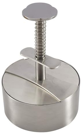 Máquina para Hacer Hamburguesas, Prensa para Hamburguesas de Acero Inoxidable 304, Molde de Gran Tamaño en Acero Inoxidable, para Carne, Pescado, Res, Verduras, Burger Vegana, Fiestas, Barbacoas