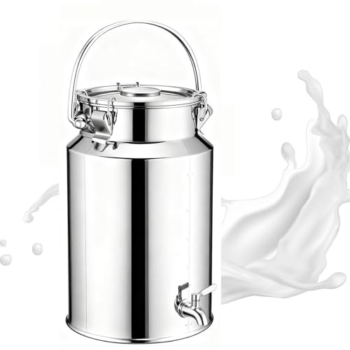 Lechera Acero Inoxidable 3/5/10/15 Litros,lechera Acero Inoxidable Con Tapa Con Tapa Con Asa, Para Transportar o Almacenar Leche,capacity2-15L