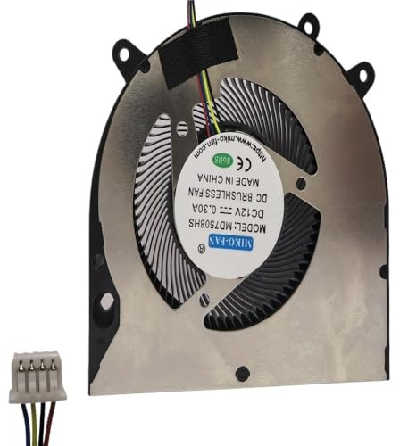 WGGYGMD Ventilateur de Refroidissement pour Max Book D16 BF07507H05FP pour One-Netbook OnexPlayer 2 Pro DC 5V 0,5A MD7508HS(DC 12V-1.25)