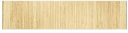 Makastle Bambus Teppich Wohnzimmerteppich Bettumrandung, Lang Läufer für Küche, Korridor, Rechteckig Hell Natur 70x300 cm