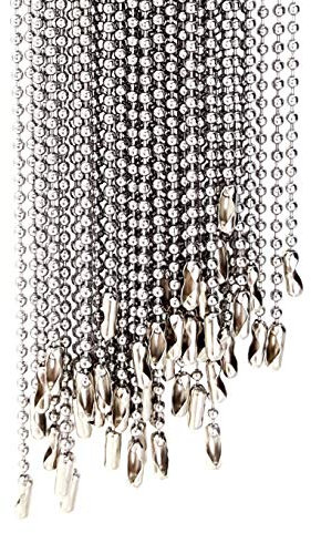 Stainless Steel Ball Bead Chains for Dog Tag Necklaces, Jewelry Making, and Crafting