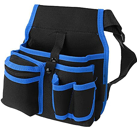 Maizoon Elektriker-Hüfttaschen Multifunktionale Wasserdichte Hardware-Schraubenschlüssel Schraubendreher-Werkzeugtasche Langlebiges Oxford-Gewebe Taillenpocke Verstellbare Schnalle UH10 Blau