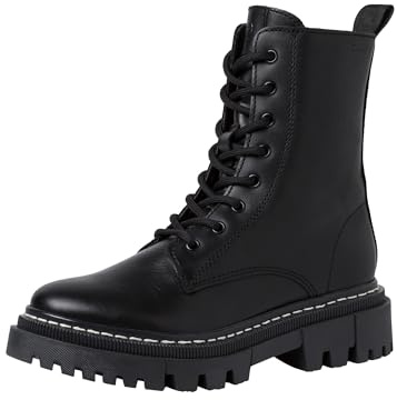 Tamaris 1-1-25276-41-003 Damen Schnürboot Leder schwarz schwarz
