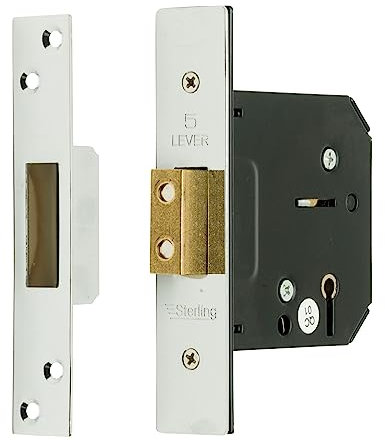 Sterling MLD530N 3-inch/76mm 5-Lever Deadlock, Chrome
