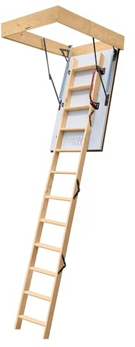 4iQ Group Bodentreppe Gedämmt 120 x 60 cm - Dachbodentreppe U-Wert 0,86 - Dachbodenluke Raumspartreppe Innen - Bodenluke mit Treppe bis zu 150 kg Traglast