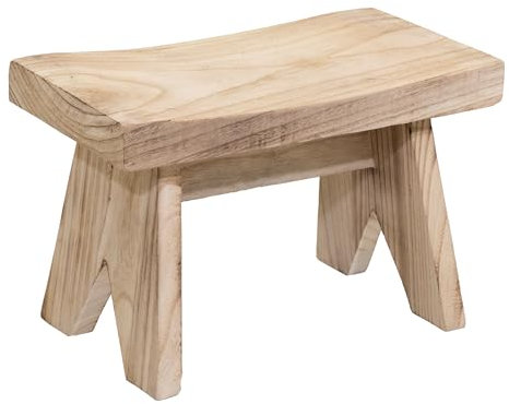 Spetebo Banc de fleurs rectangulaire en bois naturel - 40x25 cm - Support pour plantes en pot - Pour jardin, balcon et décoration