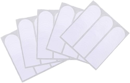 ZAAWUUT Lot de 5 feuilles d'autocollants pour manucure française - 240 pièces - Autocollants pour ongles - Conseils de guide - Pour décoration de manucure, forme de lune