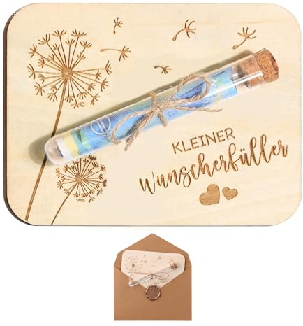 Yeenano Geldgeschenke aus Holz,Wunscherfüller,Mit Umschlägen Lustige Wooden Crafts Löwenzahn Money Creative Wedding Gifts,Geldkarte Geburtstag für Weihnachten Geburtstag Hochzeit Jugendweihe Reisen