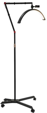 HPDTZ Lámpara de pie LED de media luna para extensión de pestañas, iluminación de suelo, iluminación cosmética con 36 W, brillo ajustable para salón de belleza, salón de uñas y hogar