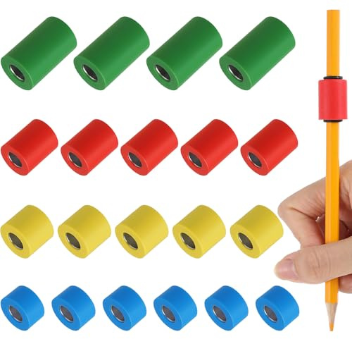 Humyoun 20 Pcs Pencil Weights Handwriting Aid for Children 0.7/0.5/0.35/0.2 oz Adjustable Weights Kit for Kid, or Special Need Improve Penmanship for Autism, Quivers, or Fine Motor Skill Disability