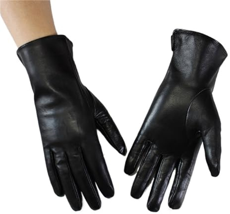JCXIOC Leder-Autohandschuhe Dünne Lederhandschuhe for den Sommer, Touchscreen, Damen, einfach, ungefüttert, gerader Stil, Motorrad-Reithandschuhe