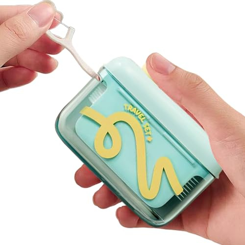 Dispenser Filo Interdentale - Supporto Filo Interdentale Automatico | Portatile Per Un Facile Trasporto | Navigazione Automatica Multipla | Dispositivo Portatile Automatizzato | Per