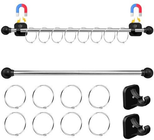 Magnetic Calendar Holder for Wall,Magnetic Rod for Classroom Whiteboard Flip Calendar Holder,Adjustable Clips for Whiteboard Anchor Chart Date Cards Bar Office, Classroom, Lesson Plans