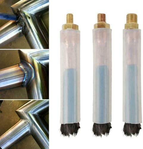 Schweißreinigungsbürstenkopf für Perücke, MIG MAG für WIG-Schweißen, elektrolytisches Beizen von Kohlenstoff und Kupfer, hohe Silikonabdeckung, M6/M8/M10-Gewinde, Edelstahl (M10)